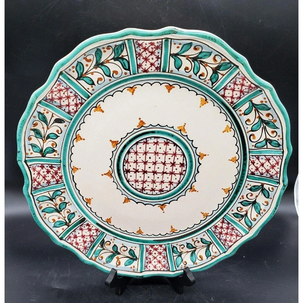 Vintage Handpainted Italian Pottery 12.5